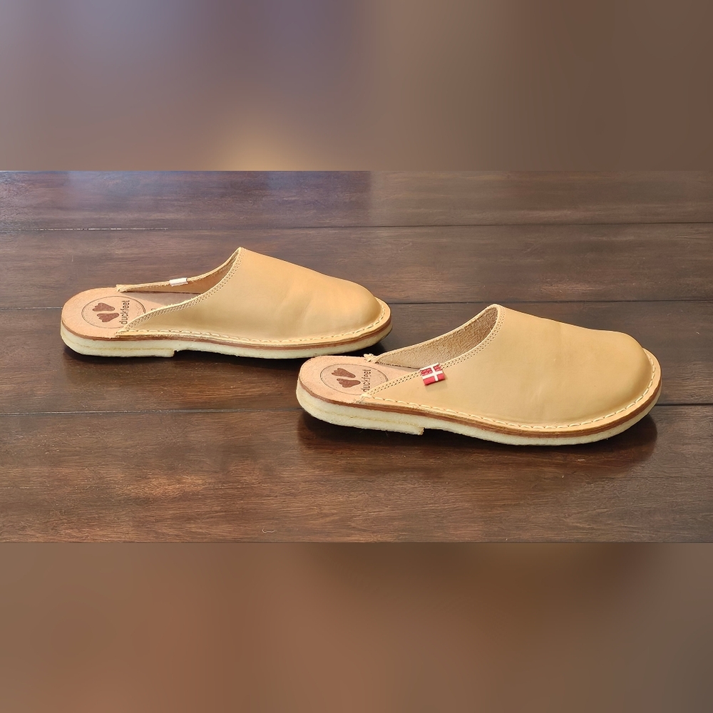 Duckfeet Blavand Bio Terracare Leather Slip On Mules Clogs Size 39
